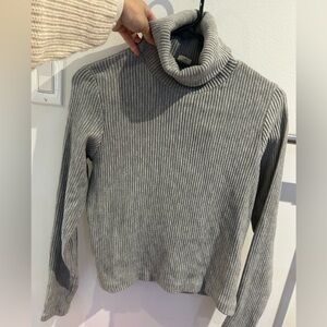 Club Monaco Grey Ribbed Turtleneck Sweater – M